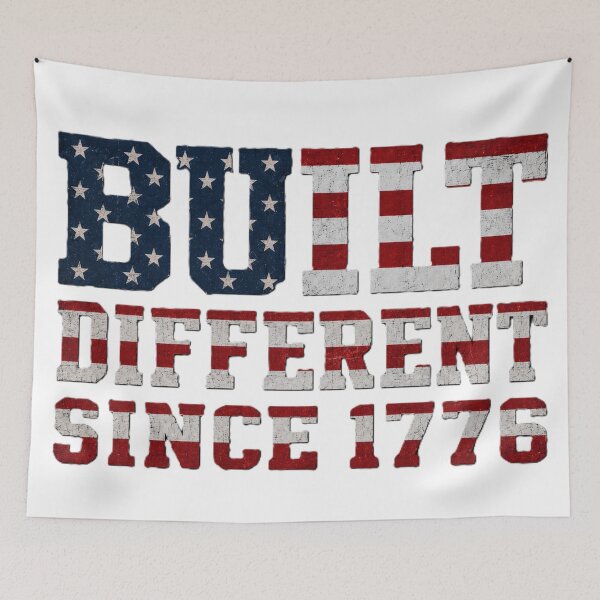 Item preview, Built Different - Patriotic American Pride Shirt designed and sold by Drawn-Measured.