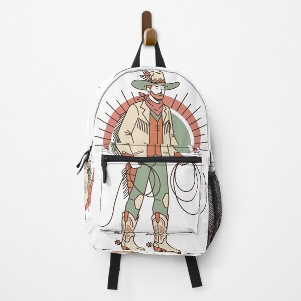 Item preview, Retro Western Cowboy Illustration - Vintage Lasso Rodeo Man Terracotta Art designed and sold by BestChoiceService.