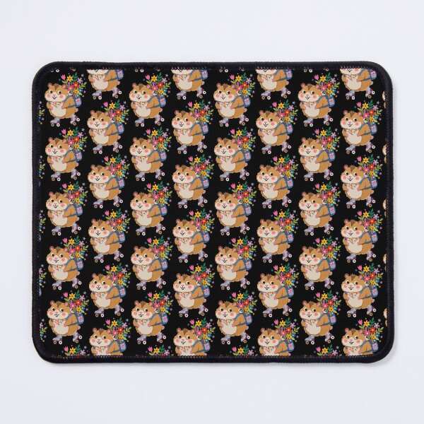 Item preview, Skating Rodent with Floral Satchel designed and sold by Emegan Print Art.