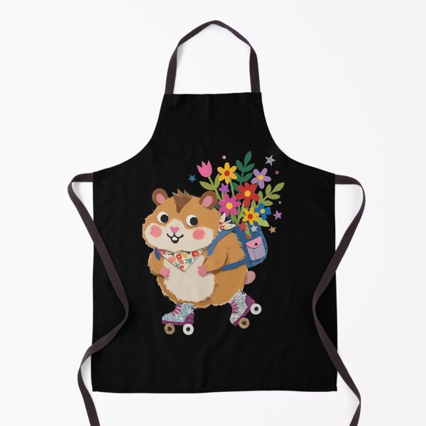 Item preview, Skating Rodent with Floral Satchel designed and sold by Emegan Print Art.