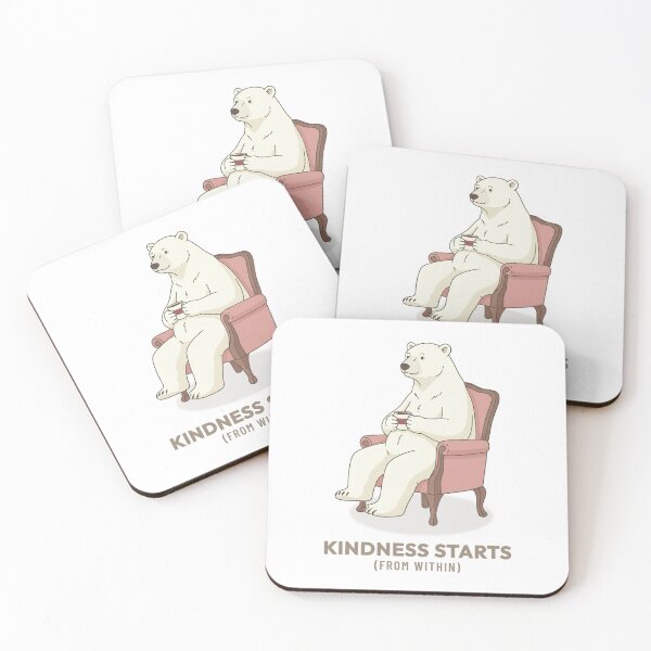 Item preview, Polar Bear Drinking Coffee – Cozy Vintage Animal Slow Living Illustration designed and sold by Cozy Vintage Animal.
