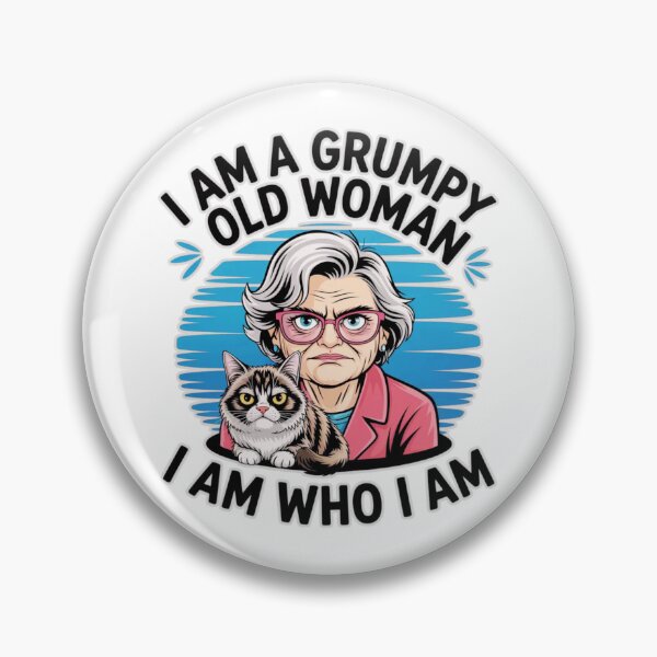 Item preview, Grumpy Old Woman T-Shirt – Funny Cat Attitude Design designed and sold by MerchlyMike.