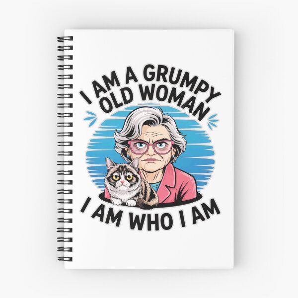 Item preview, Grumpy Old Woman T-Shirt – Funny Cat Attitude Design designed and sold by MerchlyMike.