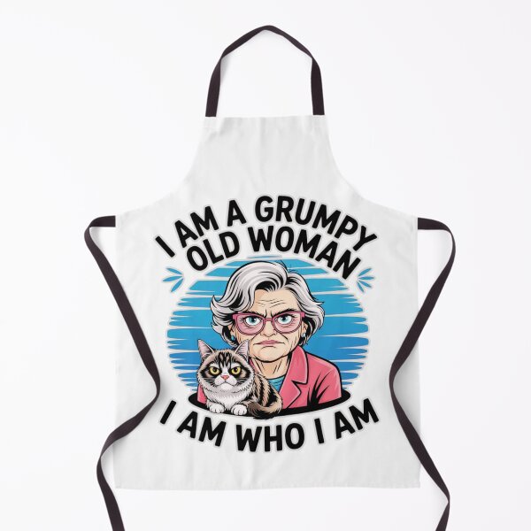 Item preview, Grumpy Old Woman T-Shirt – Funny Cat Attitude Design designed and sold by MerchlyMike.