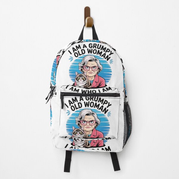 Item preview, Grumpy Old Woman T-Shirt – Funny Cat Attitude Design designed and sold by MerchlyMike.