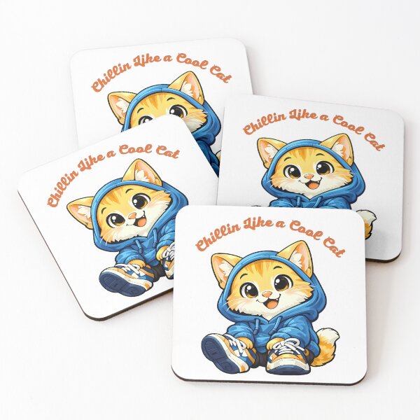 Item preview, Cute Cartoon Orange Cat in Hoodie – Cool Kawaii Cat Sticker Design designed and sold by ArtistryPulse90.