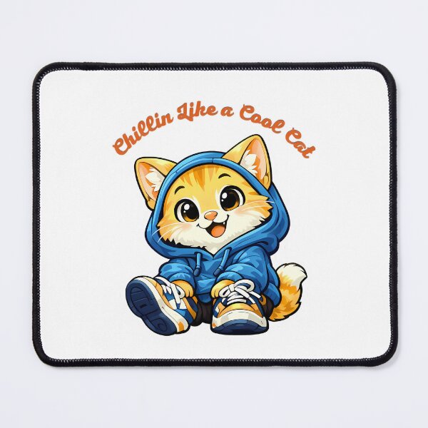 Item preview, Cute Cartoon Orange Cat in Hoodie – Cool Kawaii Cat Sticker Design designed and sold by ArtistryPulse90.
