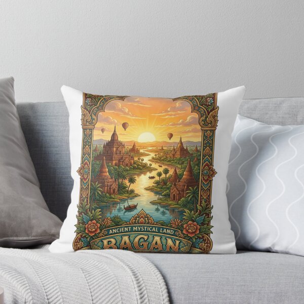 Item preview, Bagan Temple Valley Poster designed and sold by Imaginarium of Chaos falcon88 .