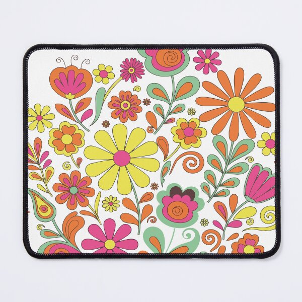 Item preview, Retro 70s Groovy Flower Bouquet - Psychedelic Floral Pop Art Print designed and sold by BestChoiceService.