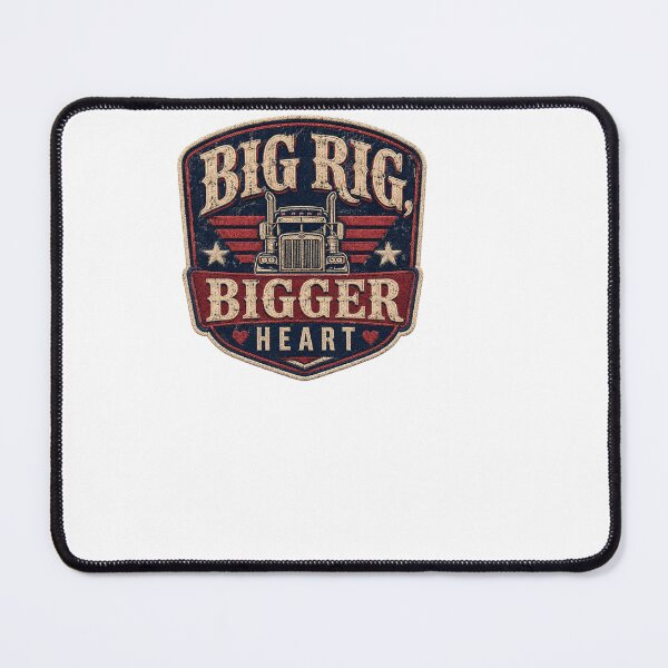 Item preview, Big Rig, Bigger Heart (Vintage Patch) - Trucker designed and sold by BinAlgoPix.