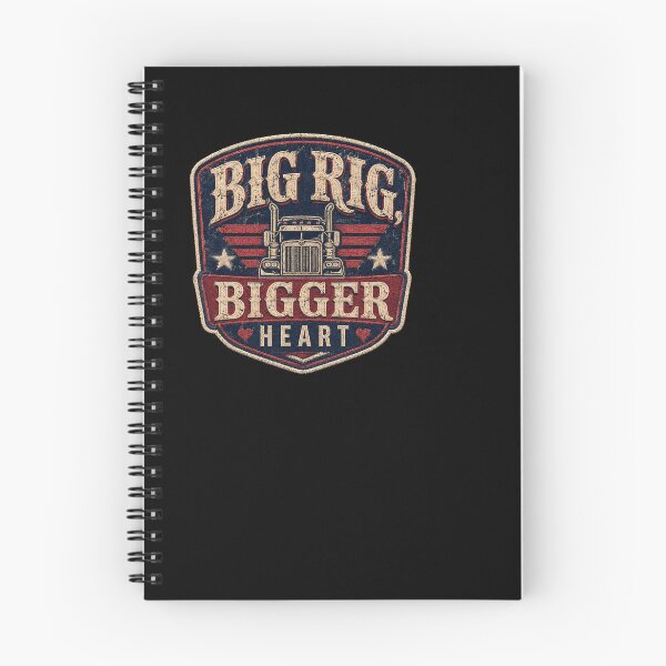 Item preview, Big Rig, Bigger Heart (Vintage Patch) - Trucker designed and sold by BinAlgoPix.