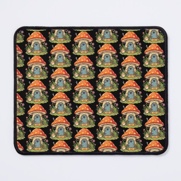 Item preview, Charming Fungi Cottage with Avian Friend designed and sold by Emegan Print Art.