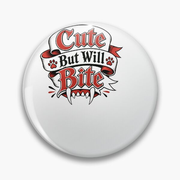 Item preview, Cute But Will Bite (Tattoo Flash) - Vet designed and sold by BinAlgoPix.