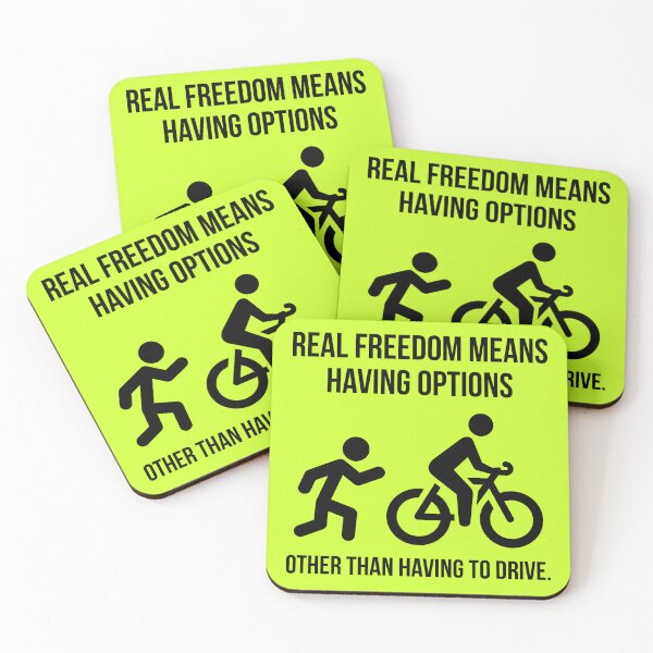 Item preview, Real freedom means having options other than having to drive.  designed and sold by Rachel the Artist .