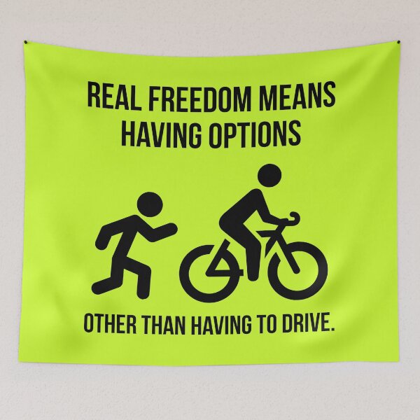 Item preview, Real freedom means having options other than having to drive.  designed and sold by Rachel the Artist .