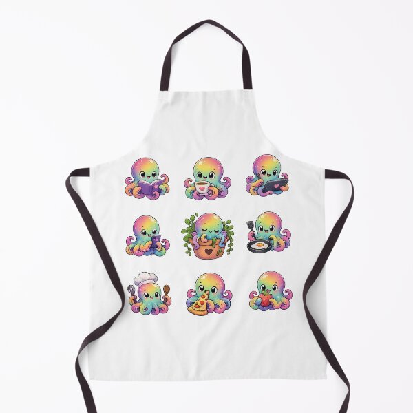 Item preview, Kawaii rainbow octopus pack designed and sold by BritishDelights.