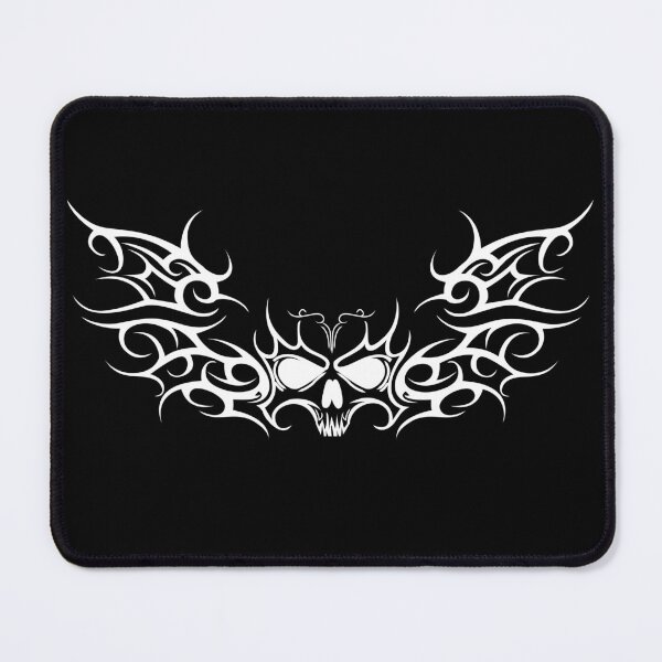 Item preview, Skull silhouette with wings. Tribal cybergoth designed and sold by Tribalgothss.