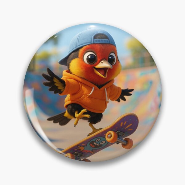 Item preview, Skater Western Tanager designed and sold by Sillytoe.