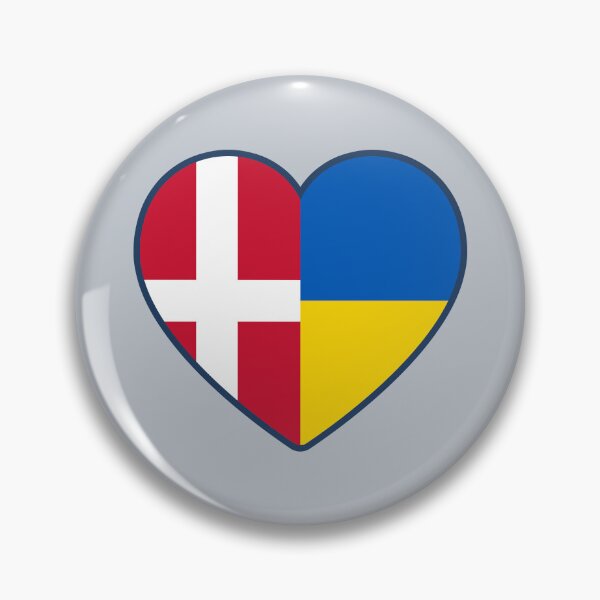 Item preview, Denmark Ukraine | 2 Nations 1 Heart designed and sold by sublimesun.