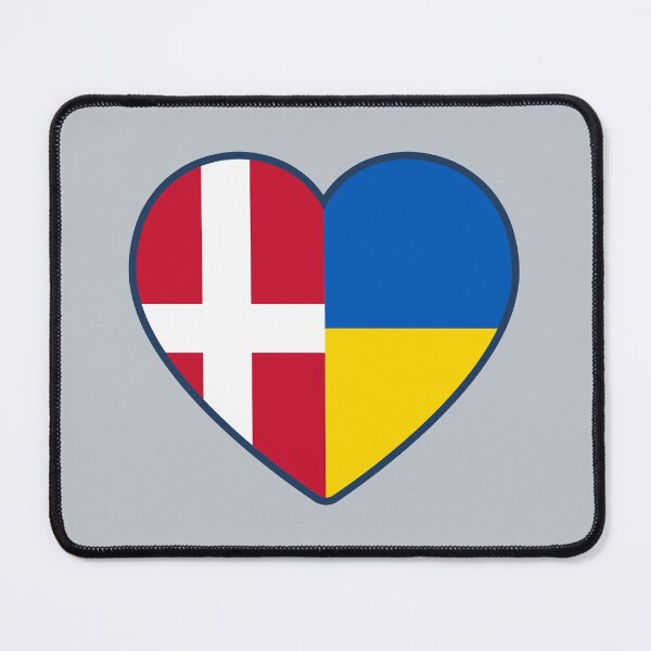 Item preview, Denmark Ukraine | 2 Nations 1 Heart designed and sold by sublimesun.