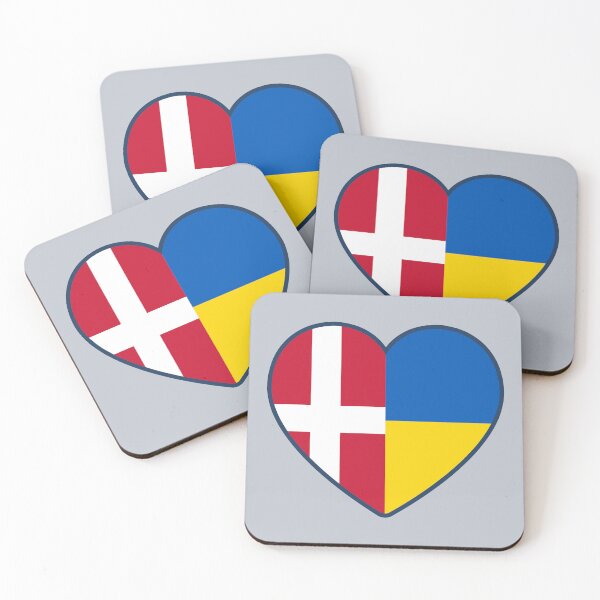Item preview, Denmark Ukraine | 2 Nations 1 Heart designed and sold by sublimesun.