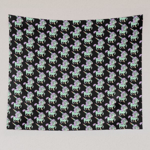Item preview, Mismatched Sock Teal Horned Creature designed and sold by Emegan Print Art.