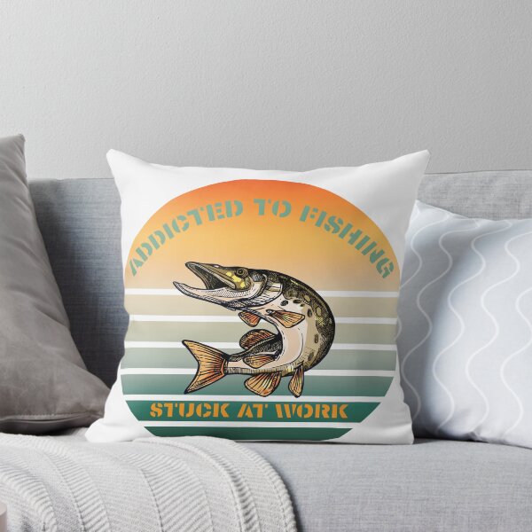Item preview, Addicted to Fishing Stuck at Work Retro Pike designed and sold by ConcepTWM.