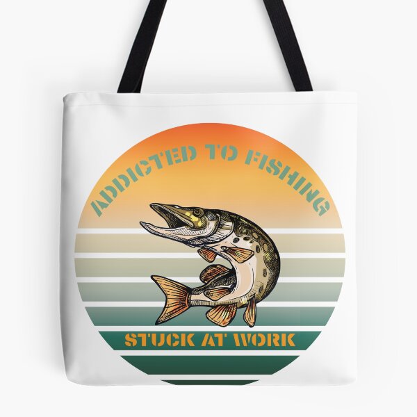 Item preview, Addicted to Fishing Stuck at Work Retro Pike designed and sold by ConcepTWM.