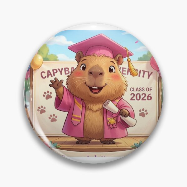 Item preview, graduating capybara designed and sold by mentalmichelle.