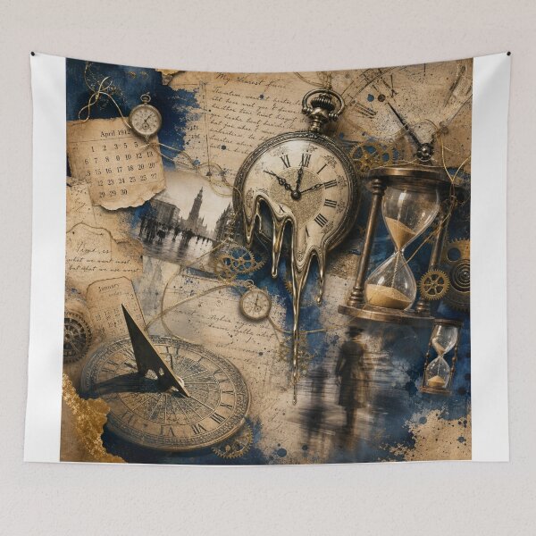 Item preview, Abstract Clock Collage designed and sold by DarVibe Designs.