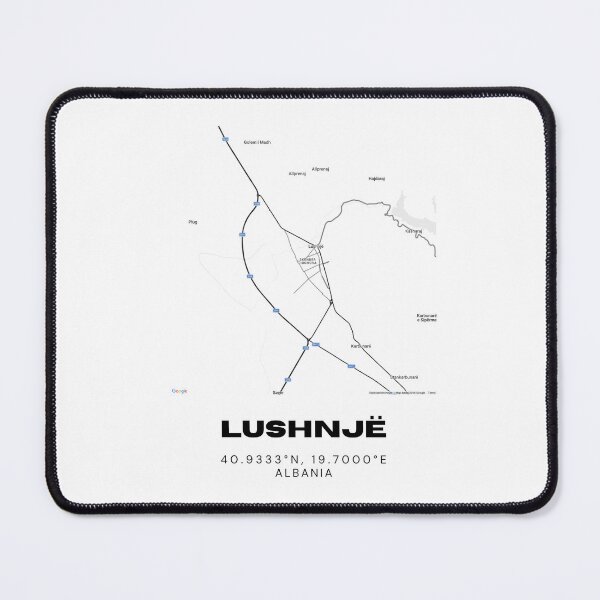 Item preview, Lushnjë Albania Minimalist Map Art Print | Modern City Street Map Design designed and sold by RM-Journey.