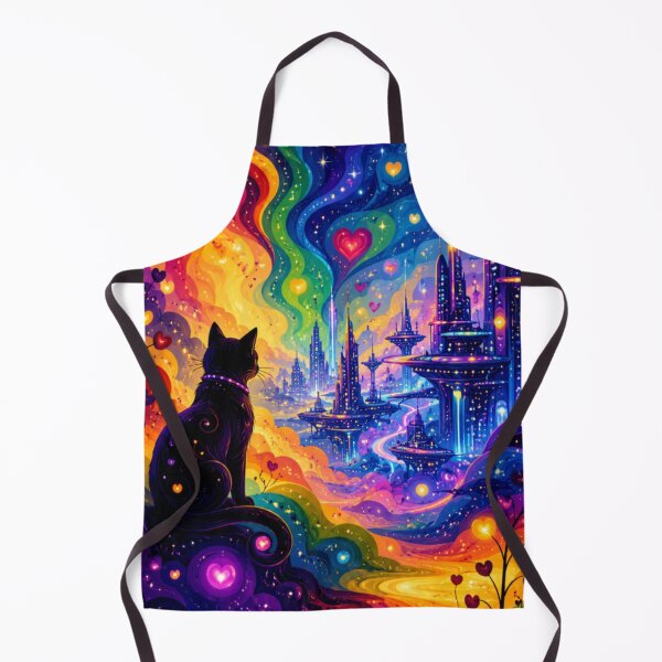 Artikelvorschau, Future Cat Lucid Dreamscape Rainbow Cosmic City entworfen und verkauft von Mindworx21.
