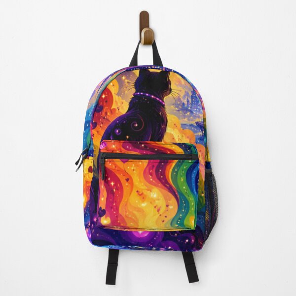 Item preview, Future Cat Lucid Dreamscape Rainbow Cosmic City designed and sold by Mindworx21.