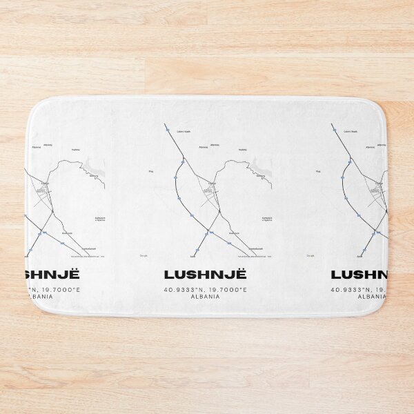 Item preview, Lushnjë Albania Minimalist Map Art Print | Modern City Street Map Design designed and sold by RM-Journey.