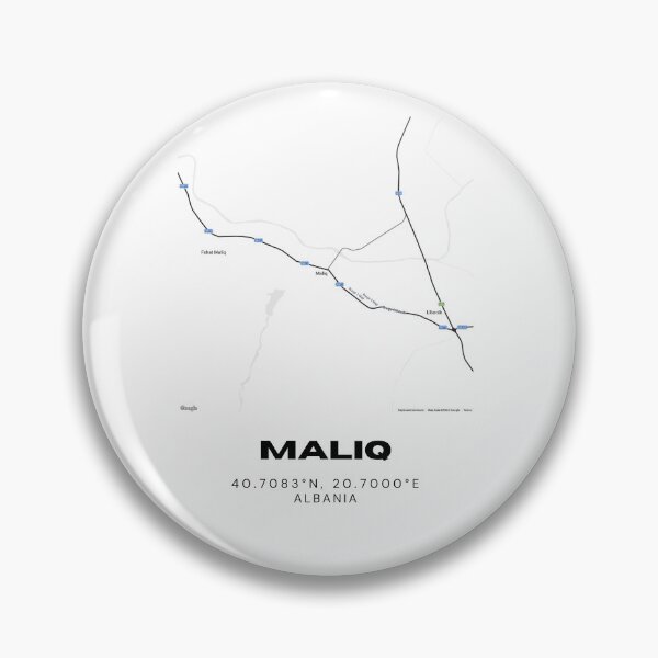 Item preview, Maliq Albania Minimal Street Map | Modern Coordinates City Design designed and sold by RM-Journey.