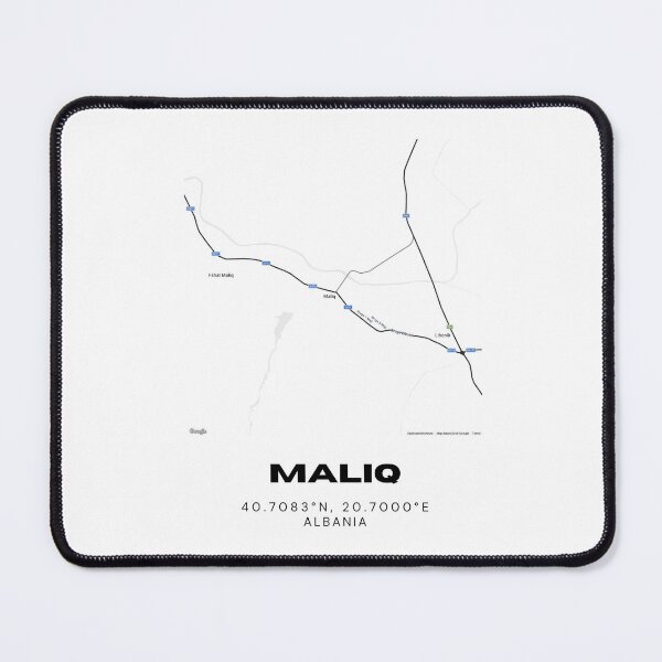 Item preview, Maliq Albania Minimal Street Map | Modern Coordinates City Design designed and sold by RM-Journey.