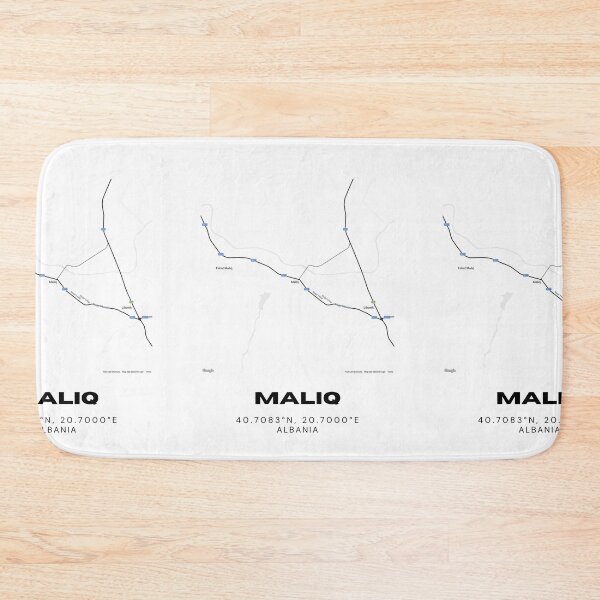 Item preview, Maliq Albania Minimal Street Map | Modern Coordinates City Design designed and sold by RM-Journey.