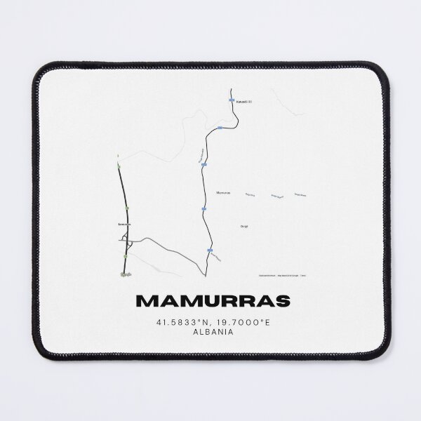 Item preview, Mamurras Albania Map Art Print | Minimalist City Streets Poster designed and sold by RM-Journey.