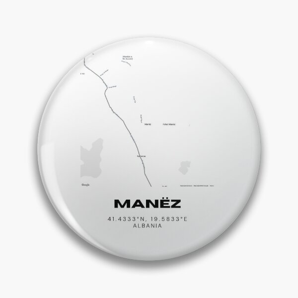 Item preview, Manëz Albania Minimal Map Design | Contemporary Street Map Artwork designed and sold by RM-Journey.