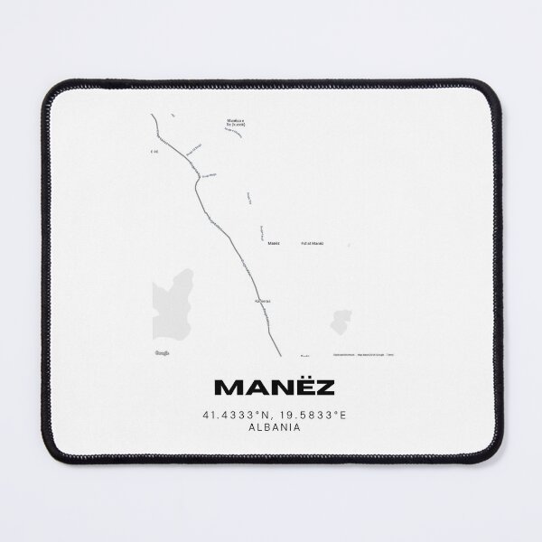 Item preview, Manëz Albania Minimal Map Design | Contemporary Street Map Artwork designed and sold by RM-Journey.