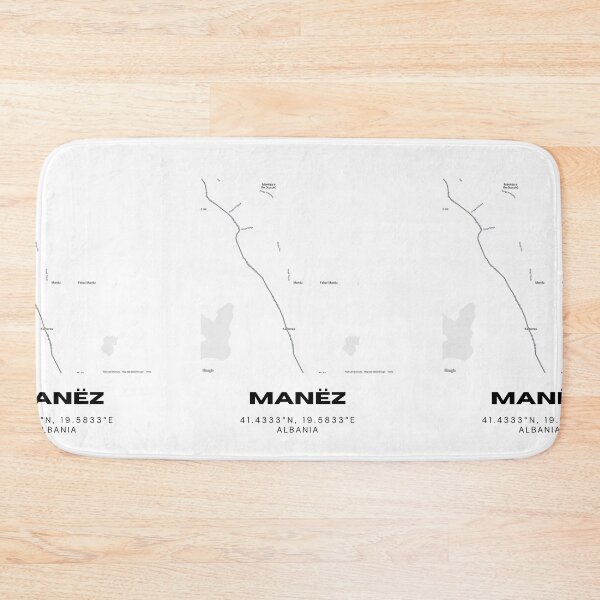 Item preview, Manëz Albania Minimal Map Design | Contemporary Street Map Artwork designed and sold by RM-Journey.