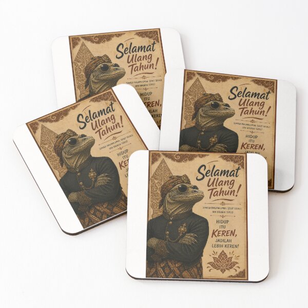 Item preview, Javanese Komodo Birthday Greeting with Batik Heritage designed and sold by Places On Earth.