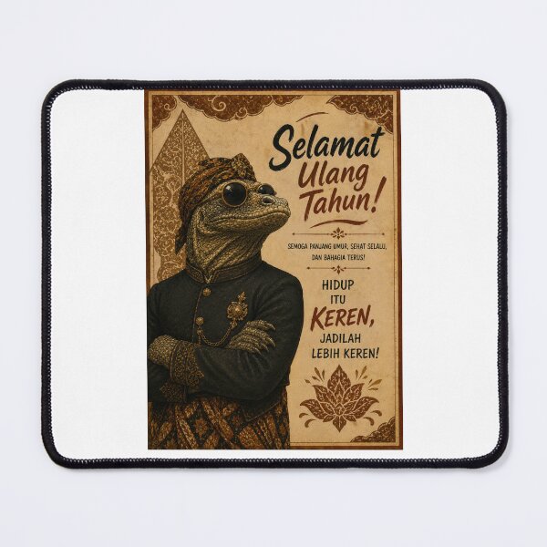 Item preview, Javanese Komodo Birthday Greeting with Batik Heritage designed and sold by Places On Earth.