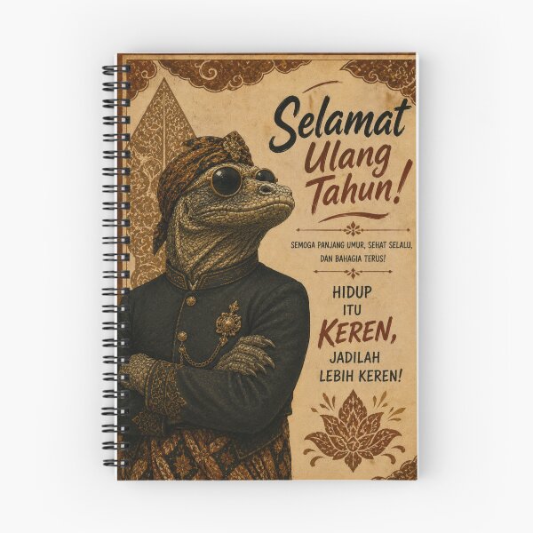 Item preview, Javanese Komodo Birthday Greeting with Batik Heritage designed and sold by Places On Earth.