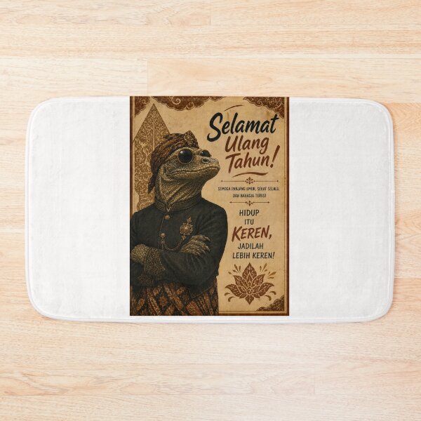 Item preview, Javanese Komodo Birthday Greeting with Batik Heritage designed and sold by Places On Earth.