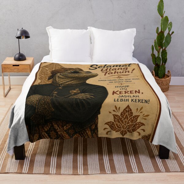 Item preview, Javanese Komodo Birthday Greeting with Batik Heritage designed and sold by Places On Earth.