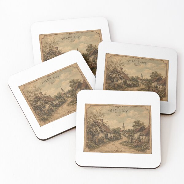 Item preview, Retro village countryside landscape designed and sold by riki2365.