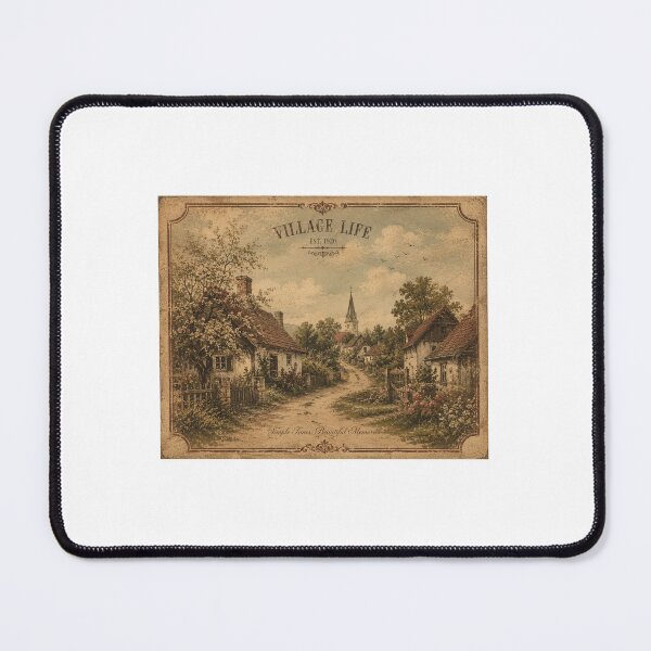 Item preview, Retro village countryside landscape designed and sold by riki2365.