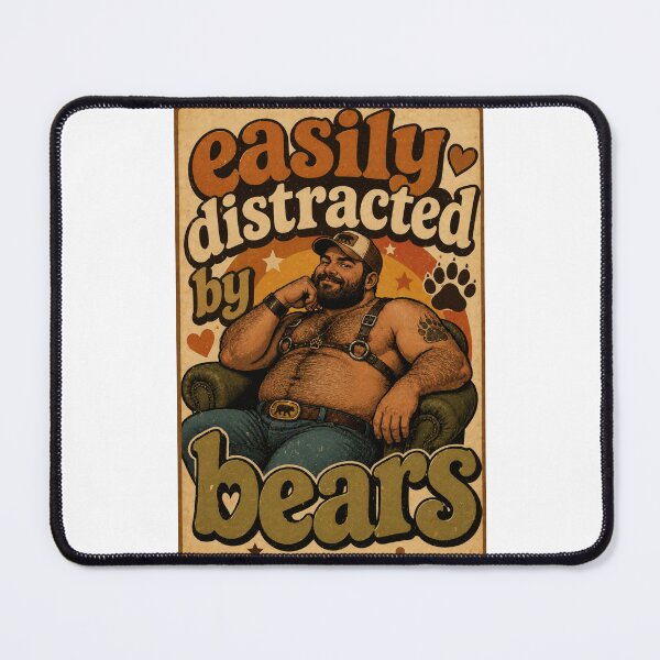 Item preview, Easy Distracted by Bears Vintage Bear Community Humor designed and sold by Places On Earth.