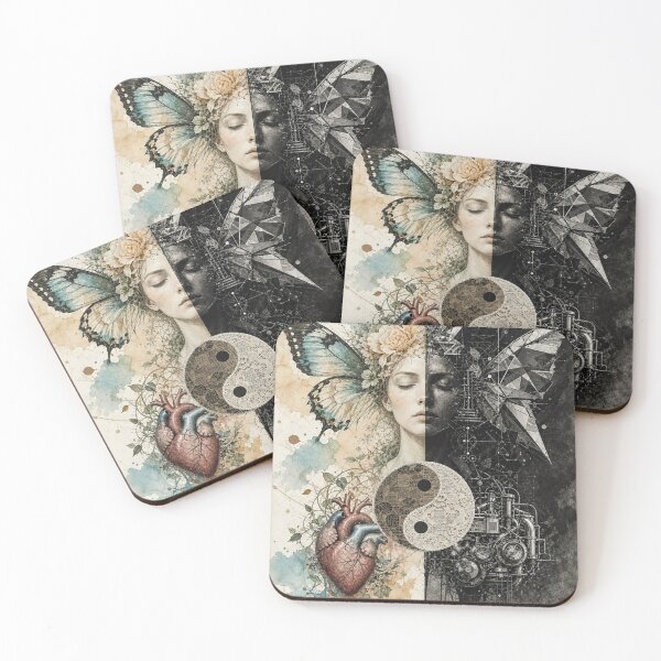 Item preview, The Duality of Existence: A Collage of Light and Shadow designed and sold by DarVibe Designs.